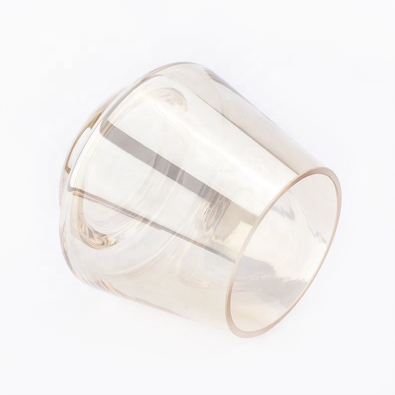 Clear decorative glass votive candle vessel empty supplier