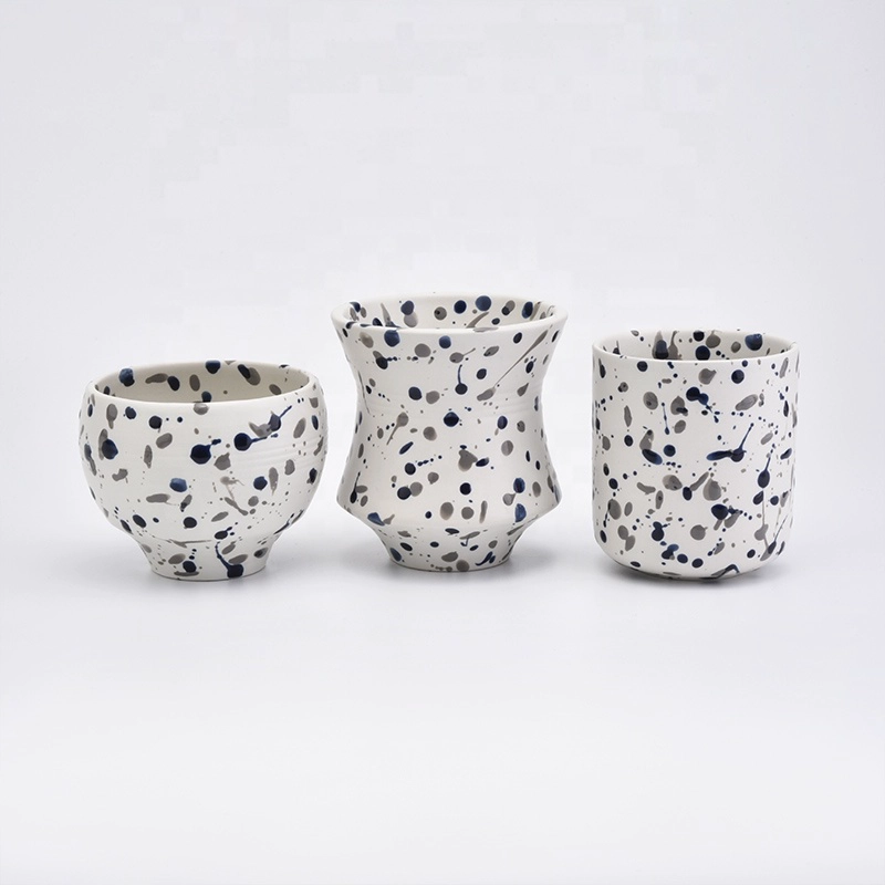 Sunny Glassware candle jar decorative ceramic candle tumbler