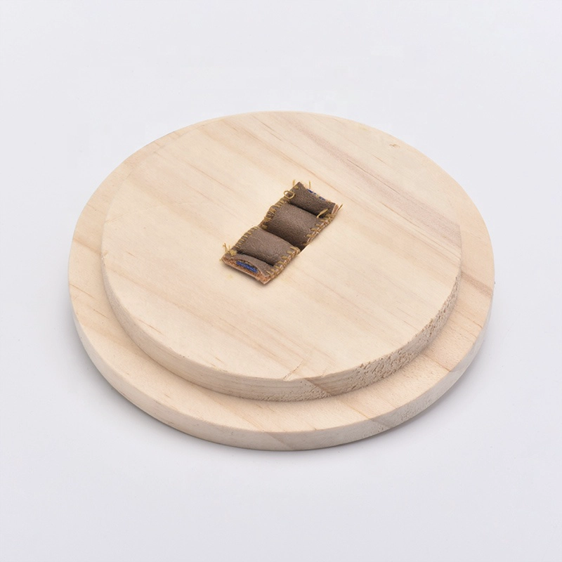Customized round wood lid for candle jar supplier