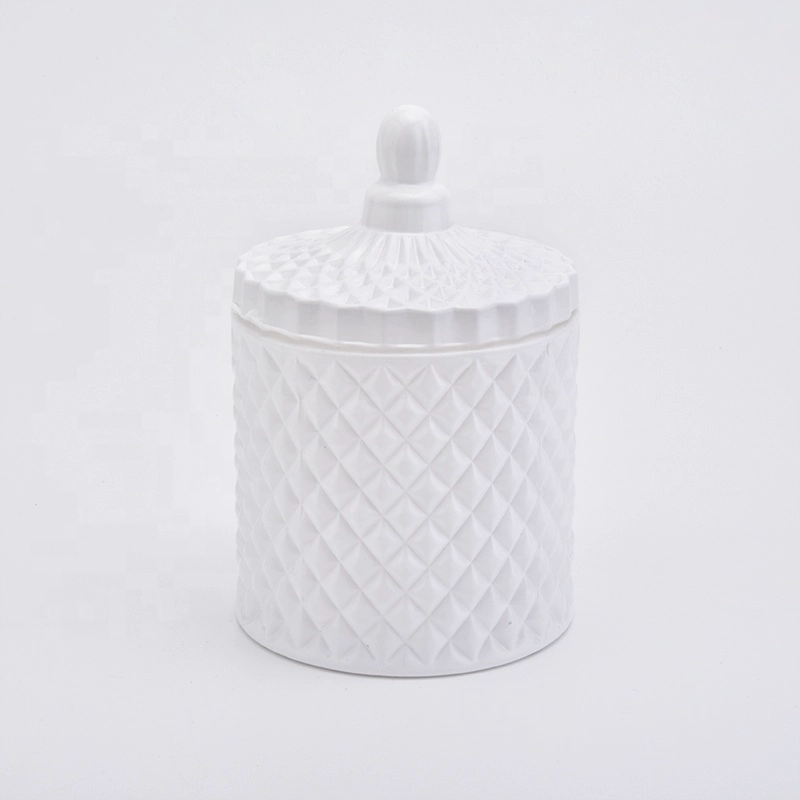 Vintage white candle bottle votive glass candle jars supplier