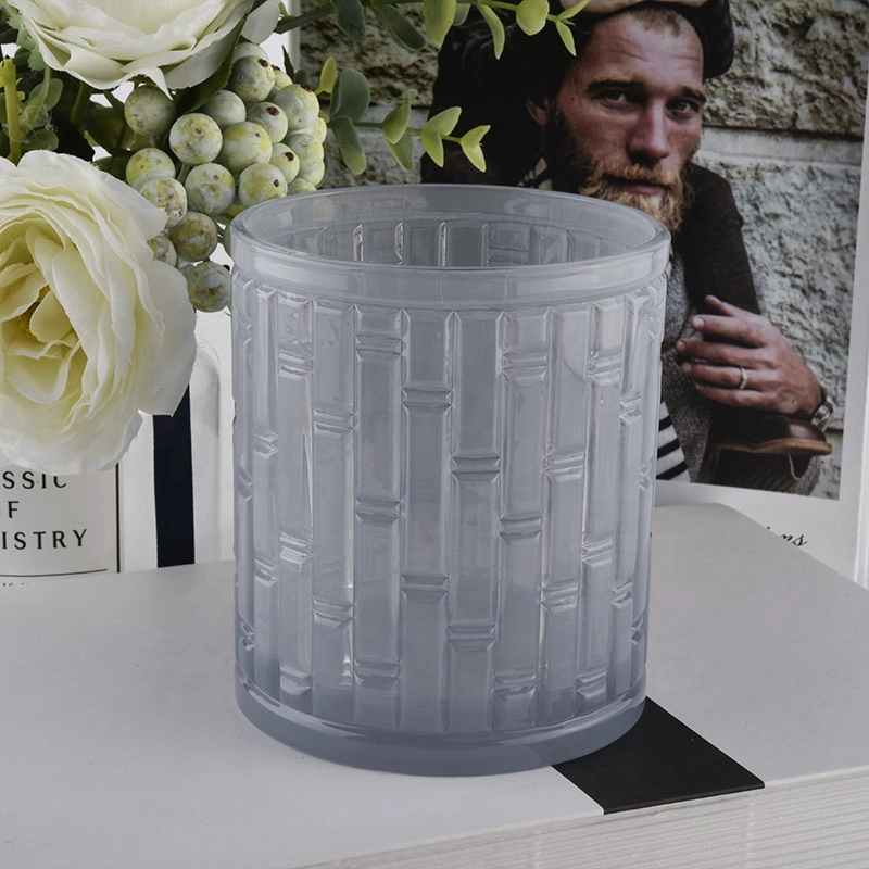 Wholesale decorative glass candlestick candle jar