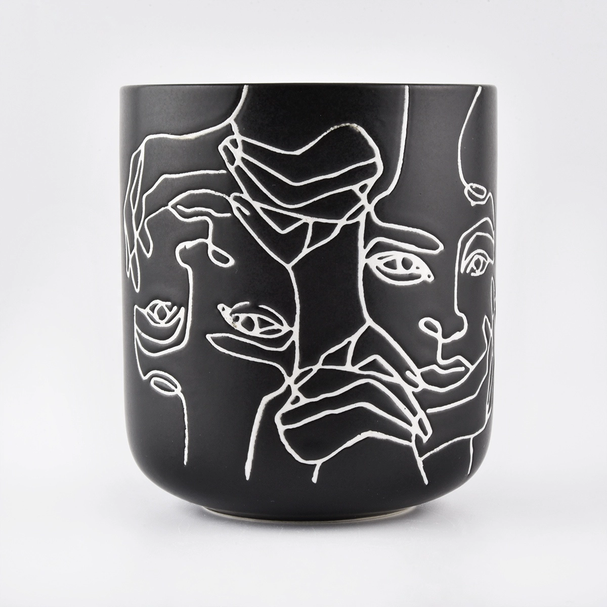 Wholesales christmas custom ceramic scented candle vessel
