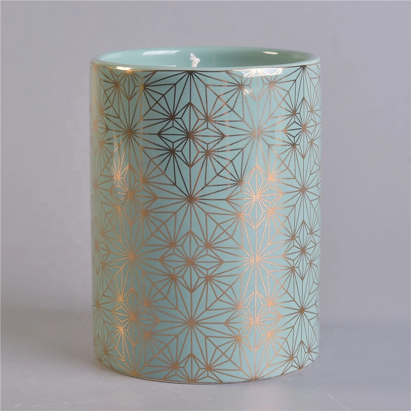 Home fragrance Sunny design decorative ceramic candle vessel wholesales