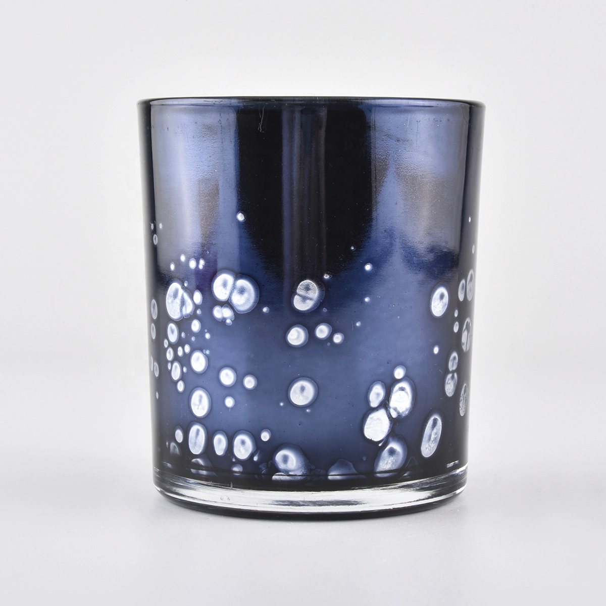 blue bubble candle holder electroplating with custom logo