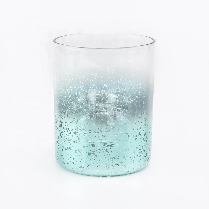 400ml Clear spraying decorative glass candle jars in bulk