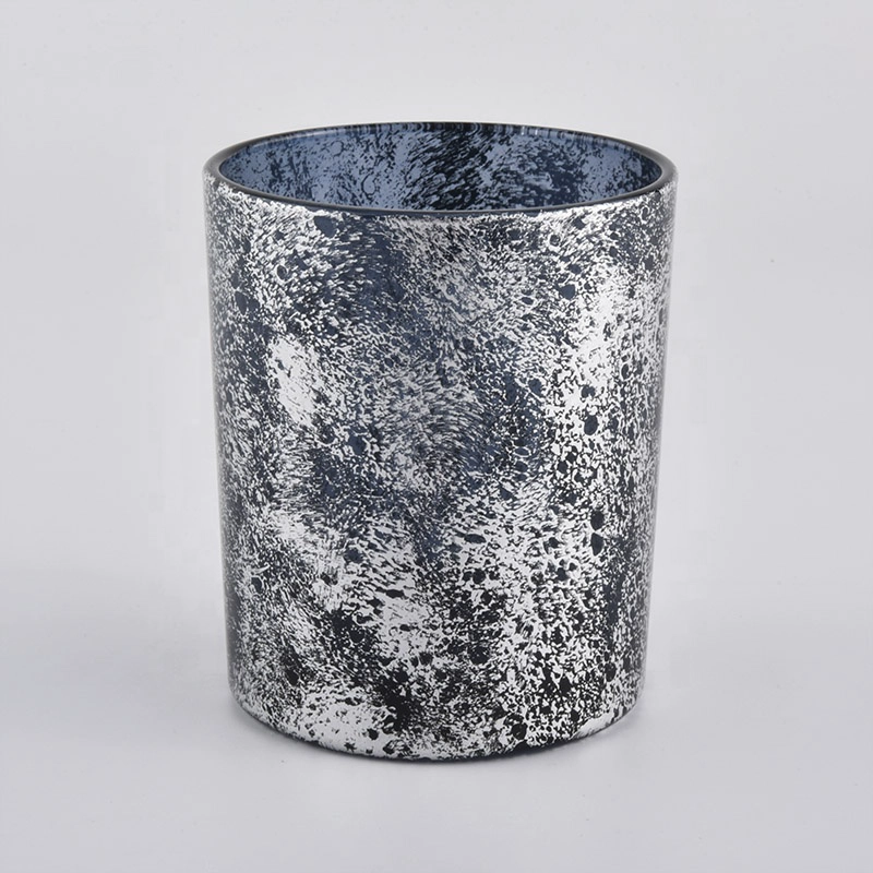 10oz 20oz Sunny marble matte empty glass candle container jars