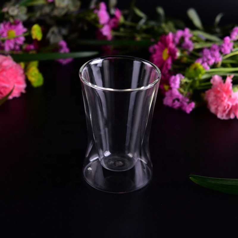 Customized High Borosilicate Glass cup wholesale double wall water mugs drinkware type