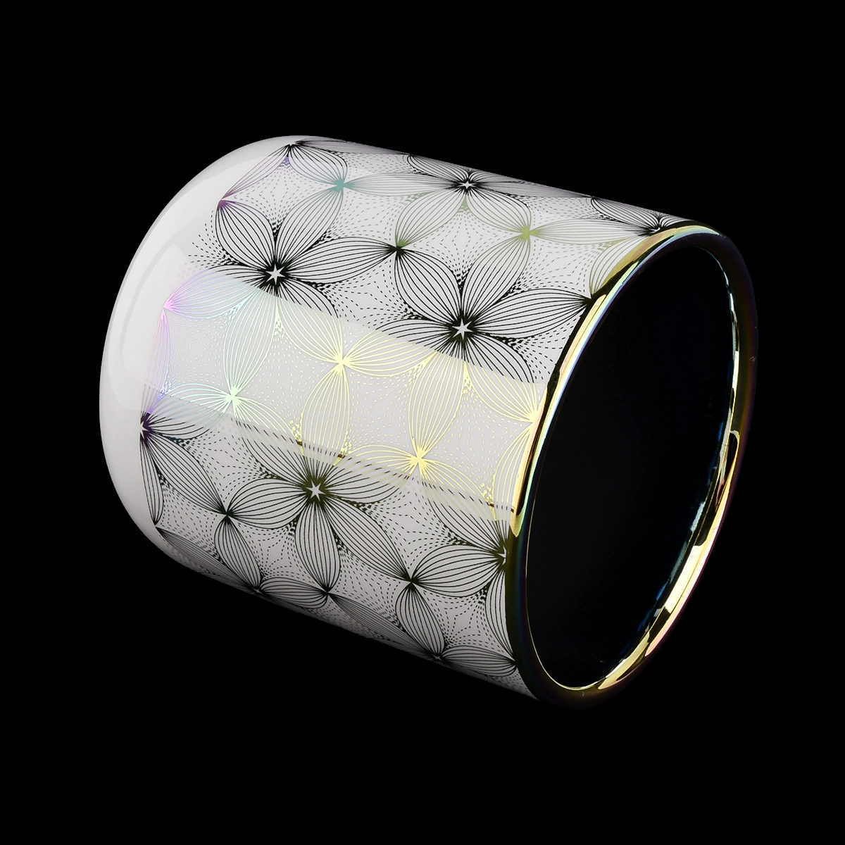 Luxury Iridescent ceramic candle holder for candle making