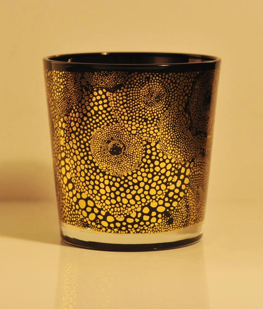 Sunny empty black custom glass candle holders 8oz 10oz 12oz