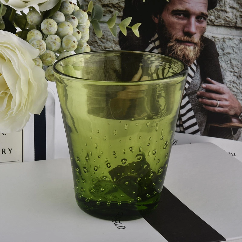 rain drop bubble inside glass candle cup candle holders hanamade
