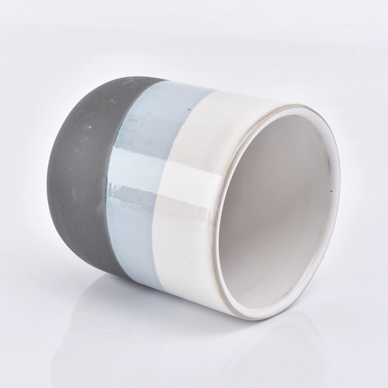 420ml painted ceramic candle jar handmade tumbler home decor