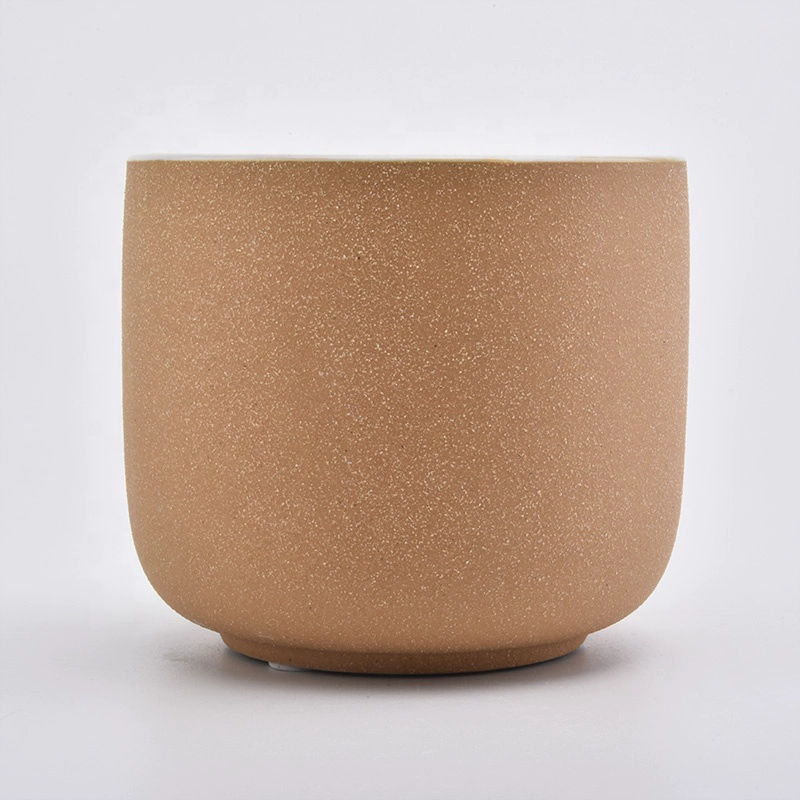 Customized matte votive ceramic candle container