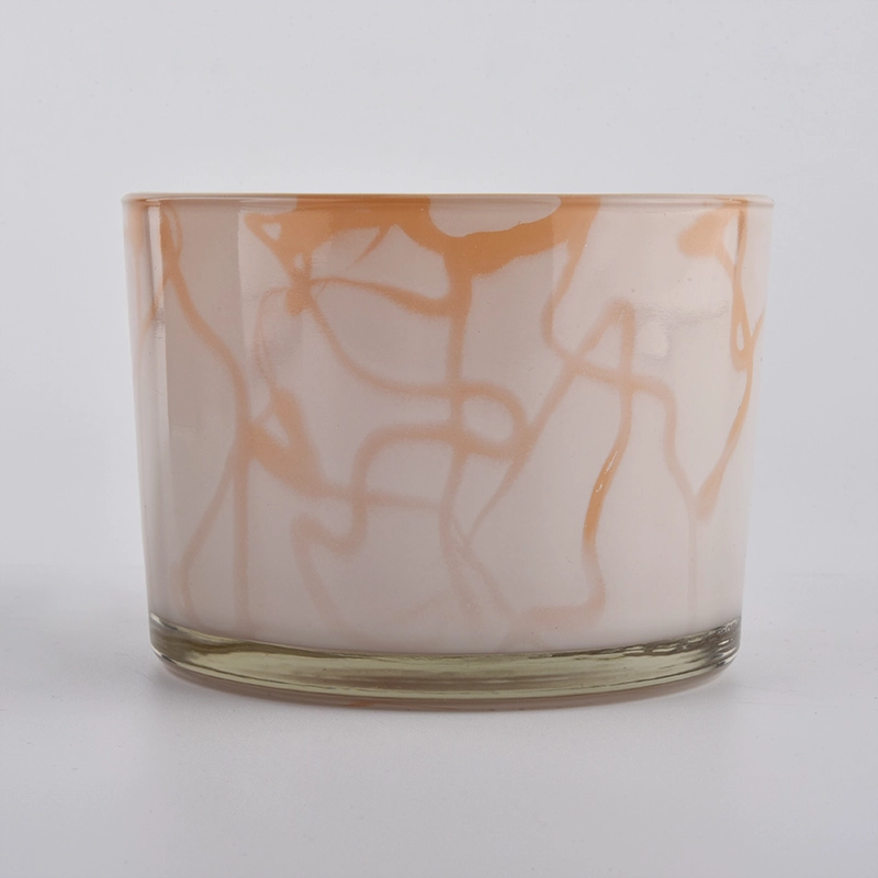 Fresh flower color glass candle jars