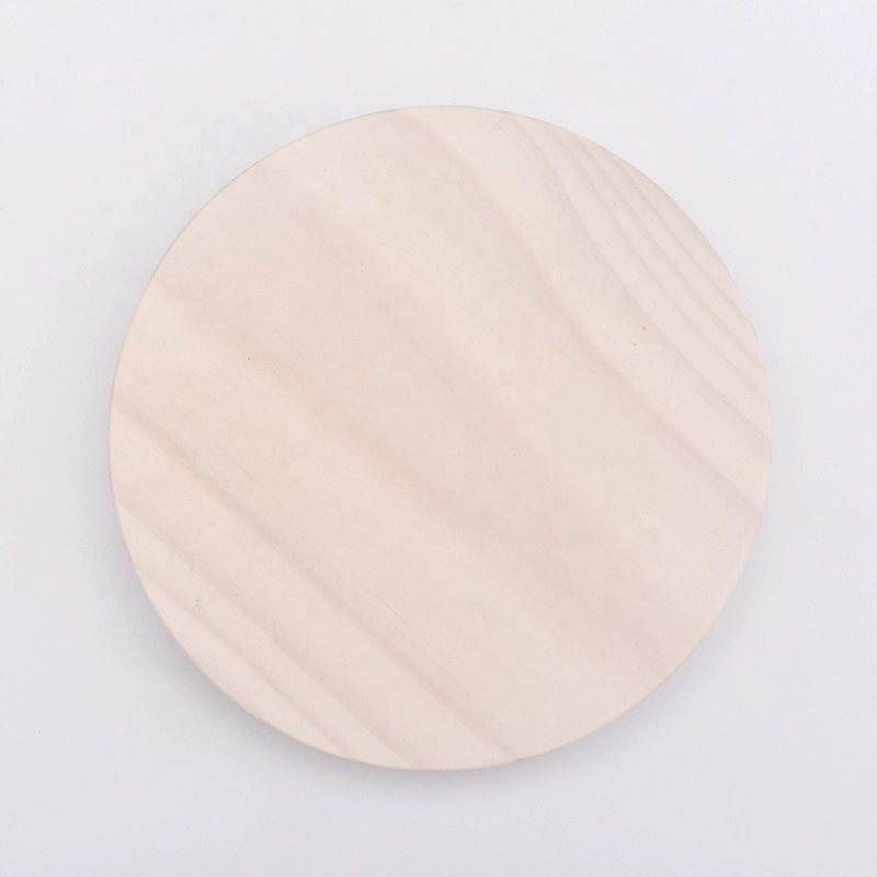 Recycled round wood lid for candle container wholesales
