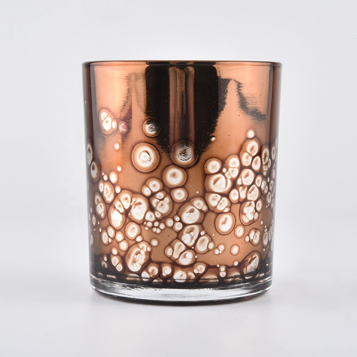 decorative glass candle jar with candle lids gold candle vessel
