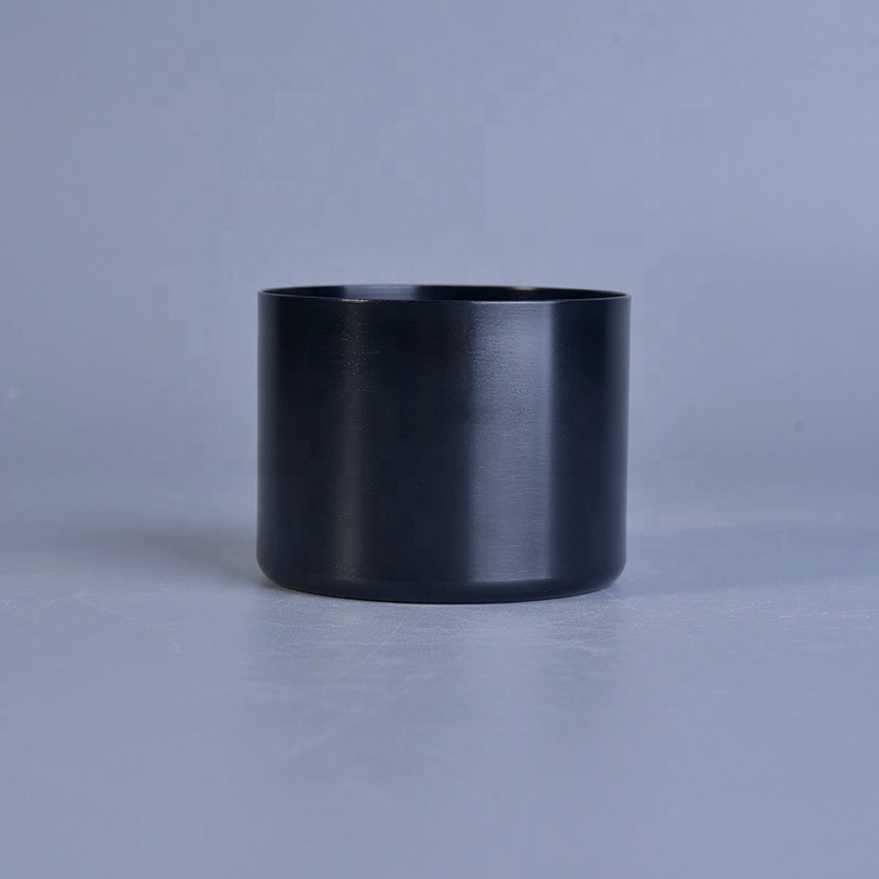 Black candle holder metal candle vessel home decor