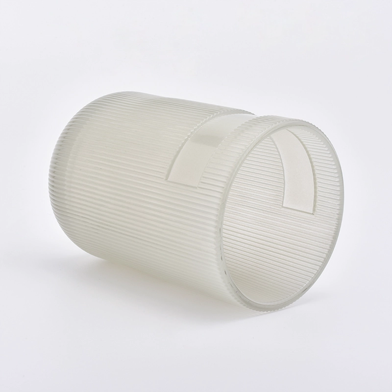 Popular cylinder glass candler holder luxury home decoration 6oz 7oz 8oz