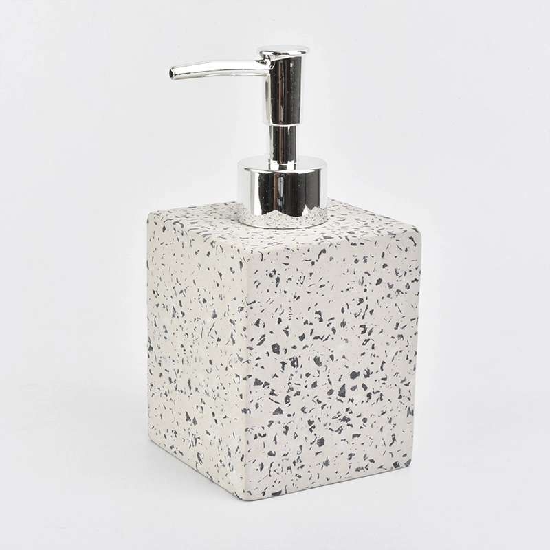 4ps Vanity marble cube concrete bathroom set soap dish toothbrush holder hotel decor