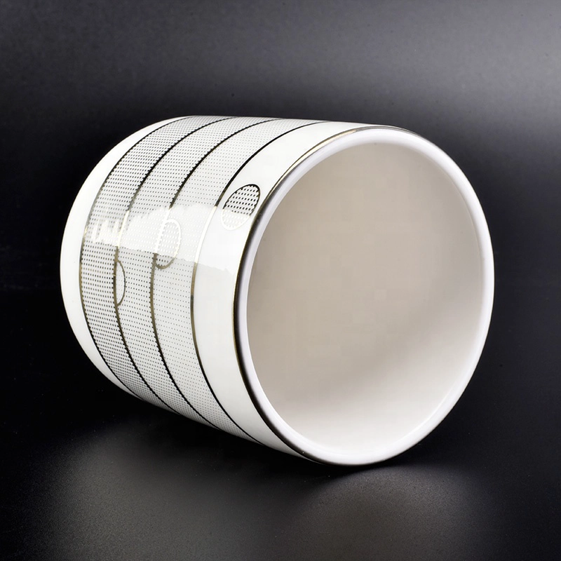 Candle jar ceramic home decor with round bottom wholesale