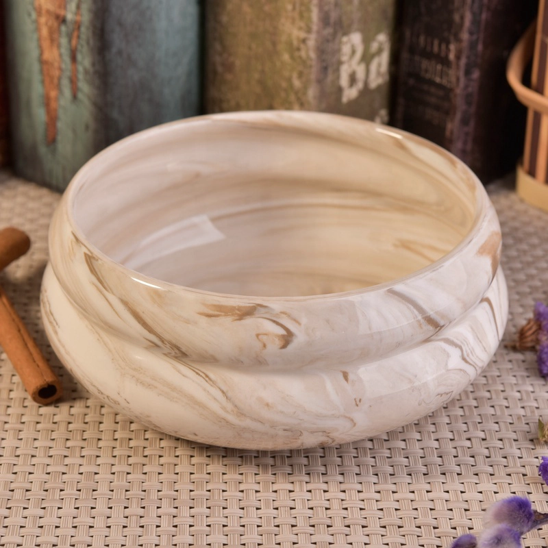 Scented colorful short round ceramic candle vessel home decor supplier