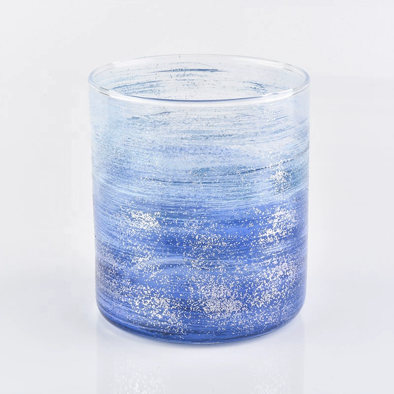 Hand painting custom candle jar votive glass candle holders home decor wholesales