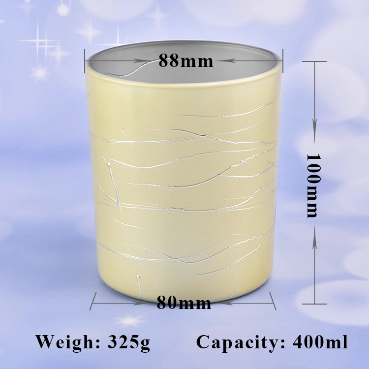 Exquisite frosted candle container glass candle jars wedding centerpieces wholesales