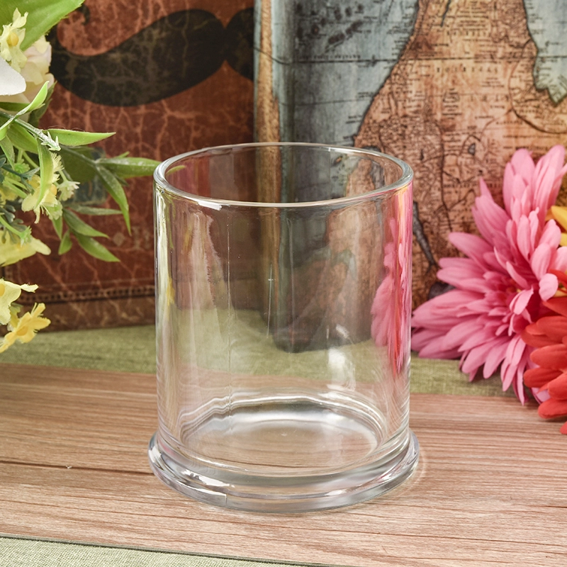 Clear transparent glass candle holders home decor supplier
