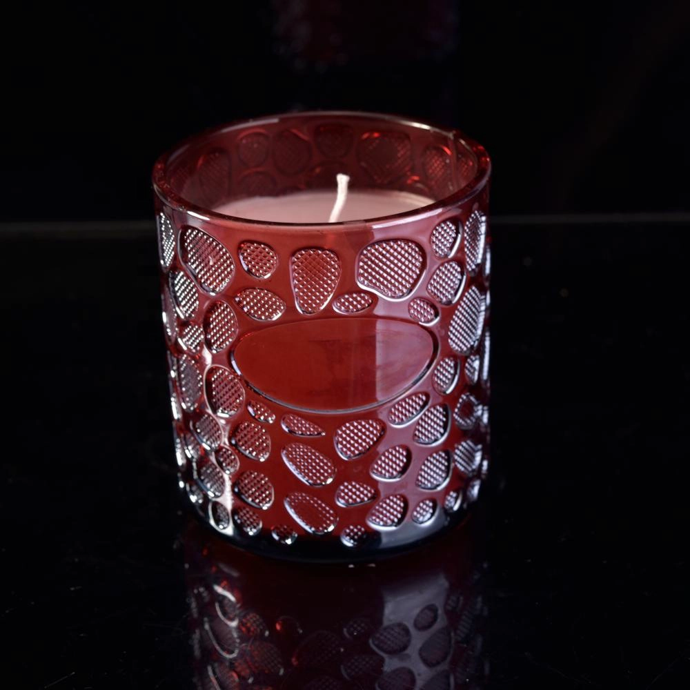 10oz Sunny iridescent Customized crystal empty glass candle holders
