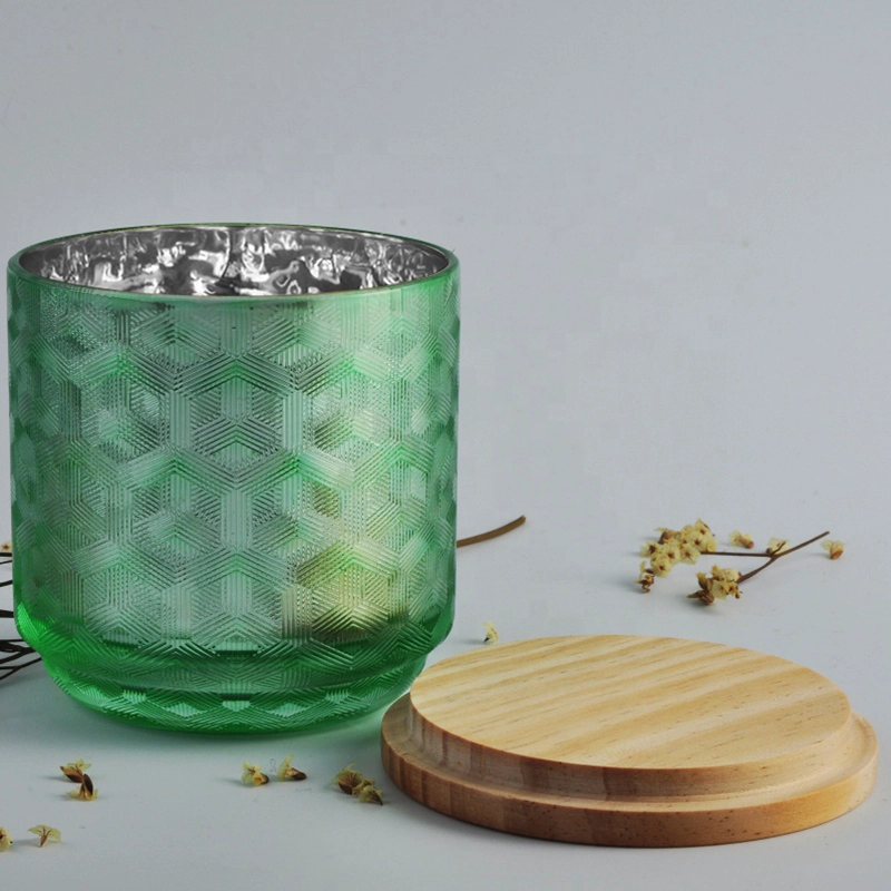 New design decorative glass candle jars with lids suppliers