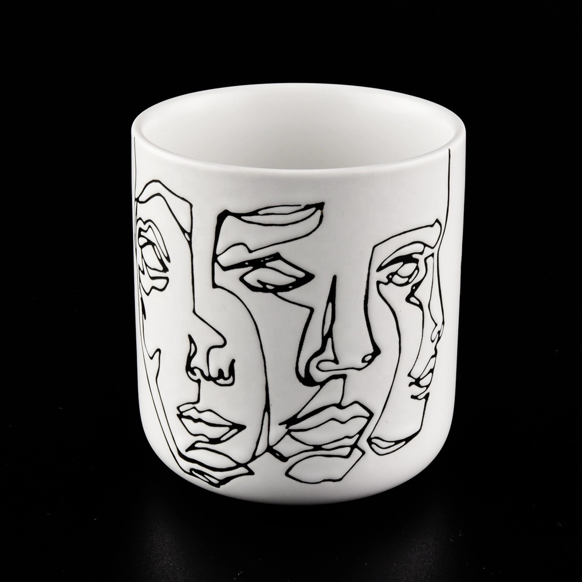 Wholesale Nordic popular home decor luxury unique ceramic candle vessel