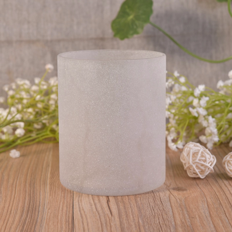 Clear custom candle cup matte glass holder home decoration