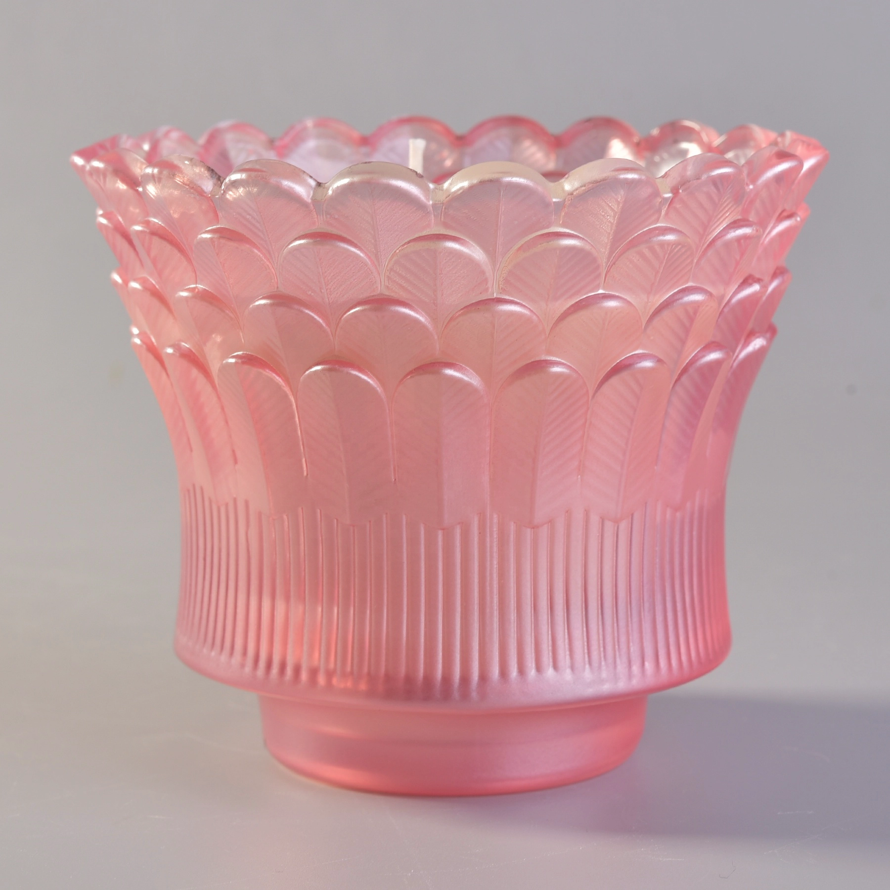 Suppliers colored new design fancy 6 oz 8oz glass candle jar
