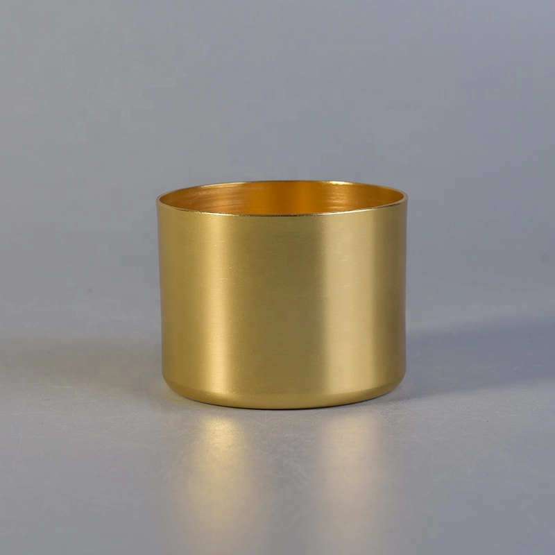 Customized candle gold holder metal candle jar wedding centerpieces wholesales