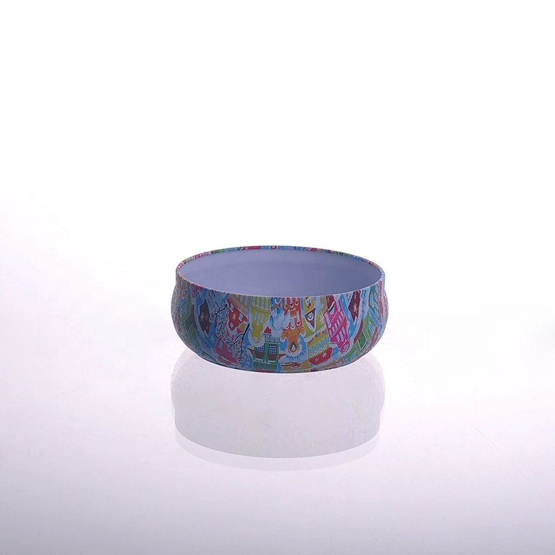 Bulk decorative metal tins for candles with lids