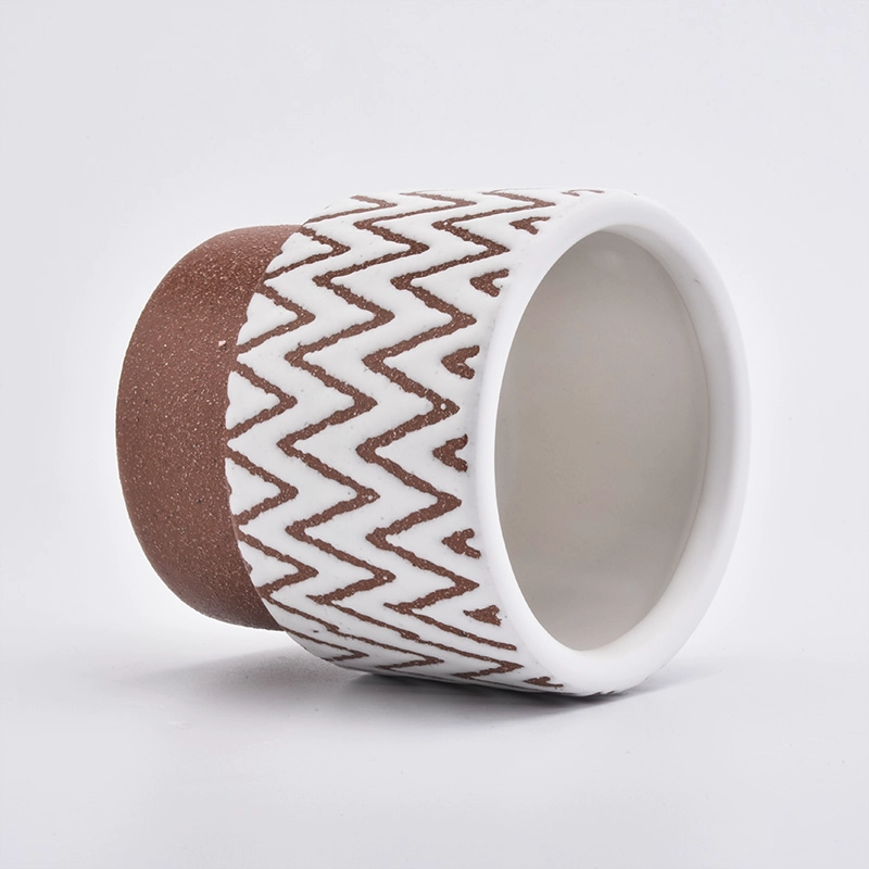 Newly colorful decorative ceramic candle vessel for candle