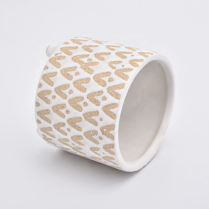 Matte candle vessel luxury ceramic candle holder cube