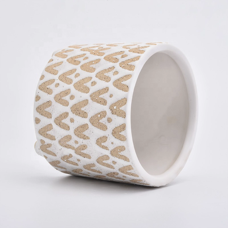 Matte candle vessel luxury ceramic candle holder cube