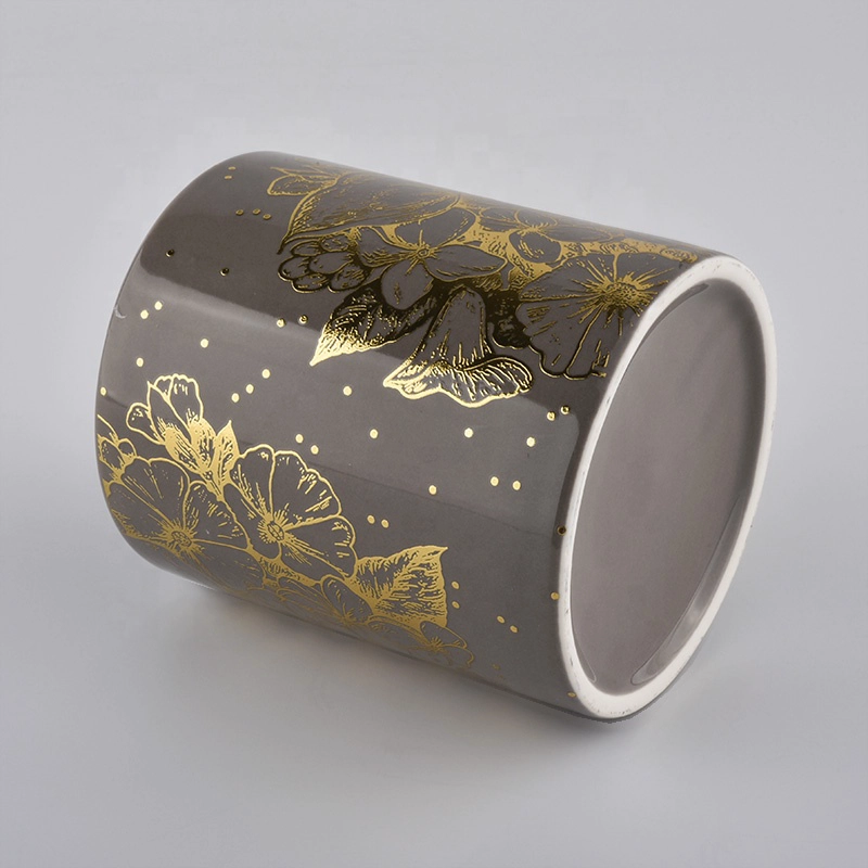 Suppliers Custom logo luxury ceramic candle vessel jar
