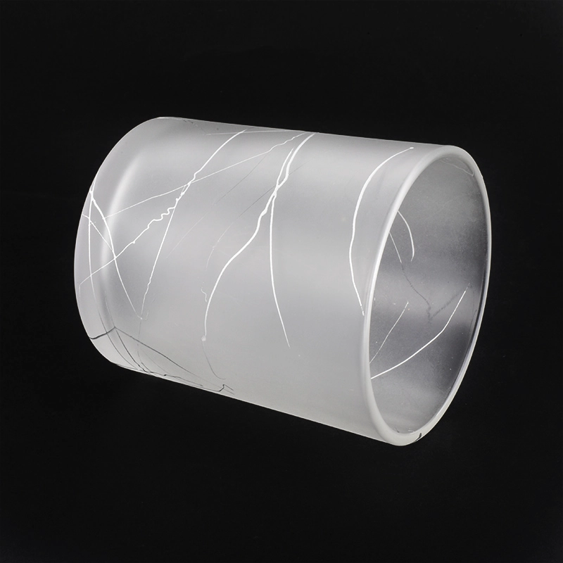 Empty silver luxury candle vessels making candle holder metal container