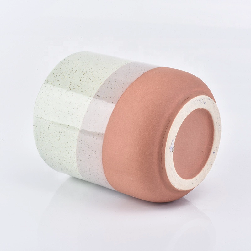 Cylinder matte candle container ceramic handmade candle jars home decorative