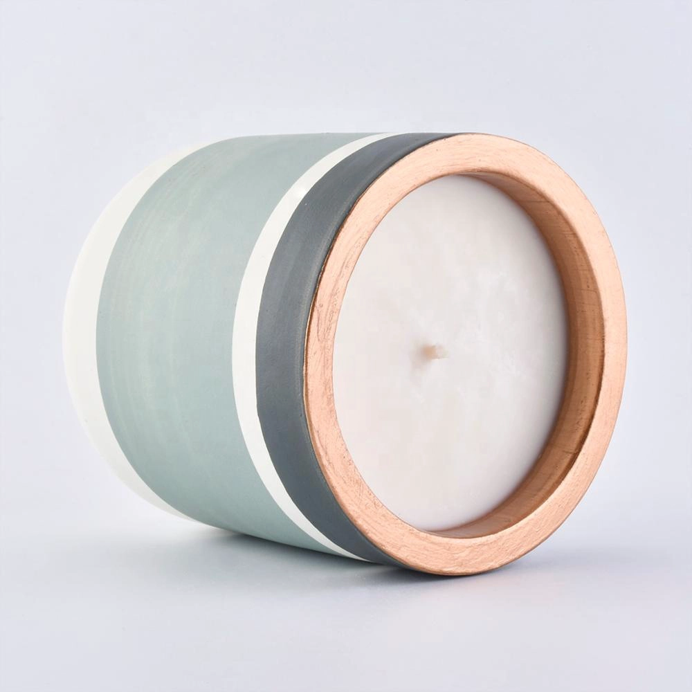 Wholesales glazed frosted votive ceramic candle jar 10oz 20oz