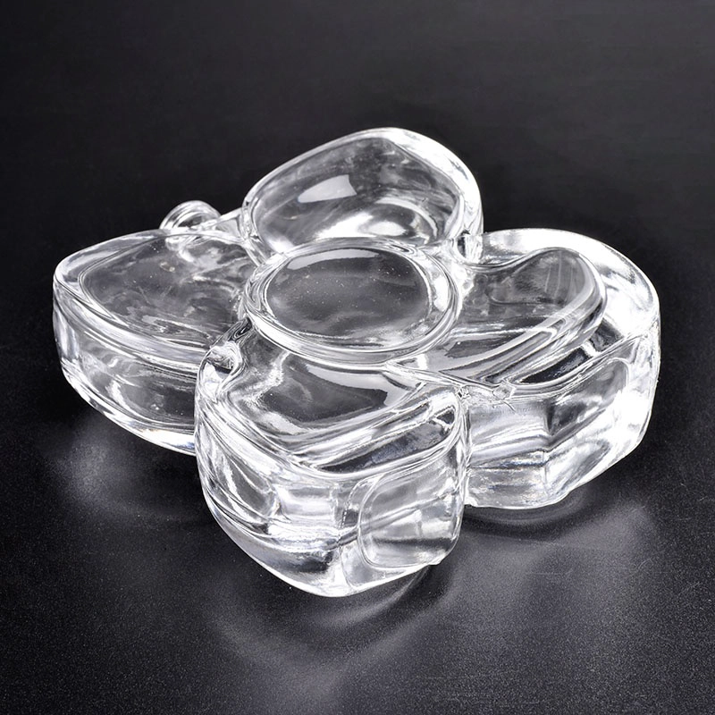 Transparent butterfly-shape glass container double wall perfume bottle supplier