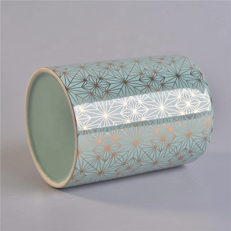 Home fragrance Sunny design decorative ceramic candle vessel wholesales