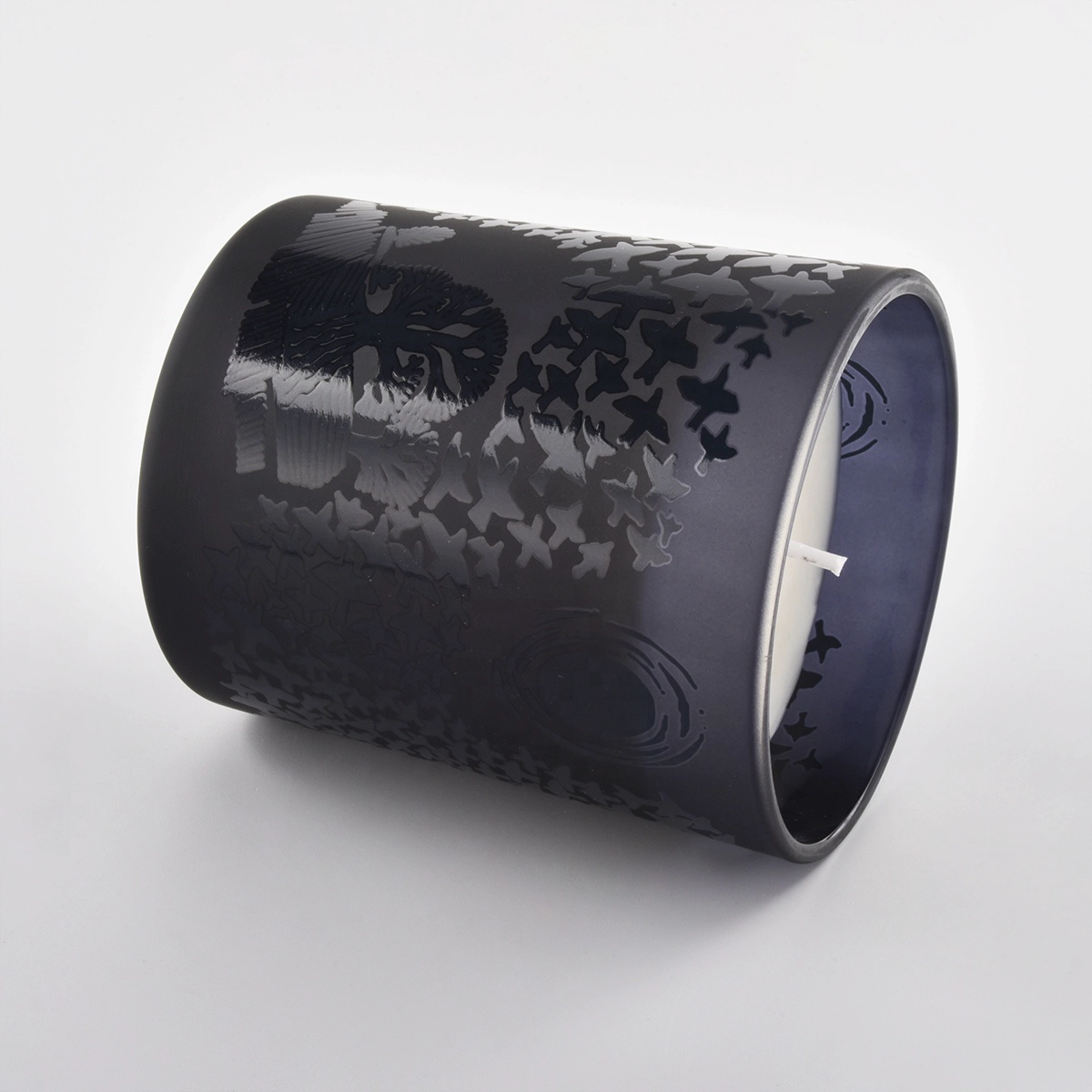 black matte glass vessels for candles candle jars frosted candle