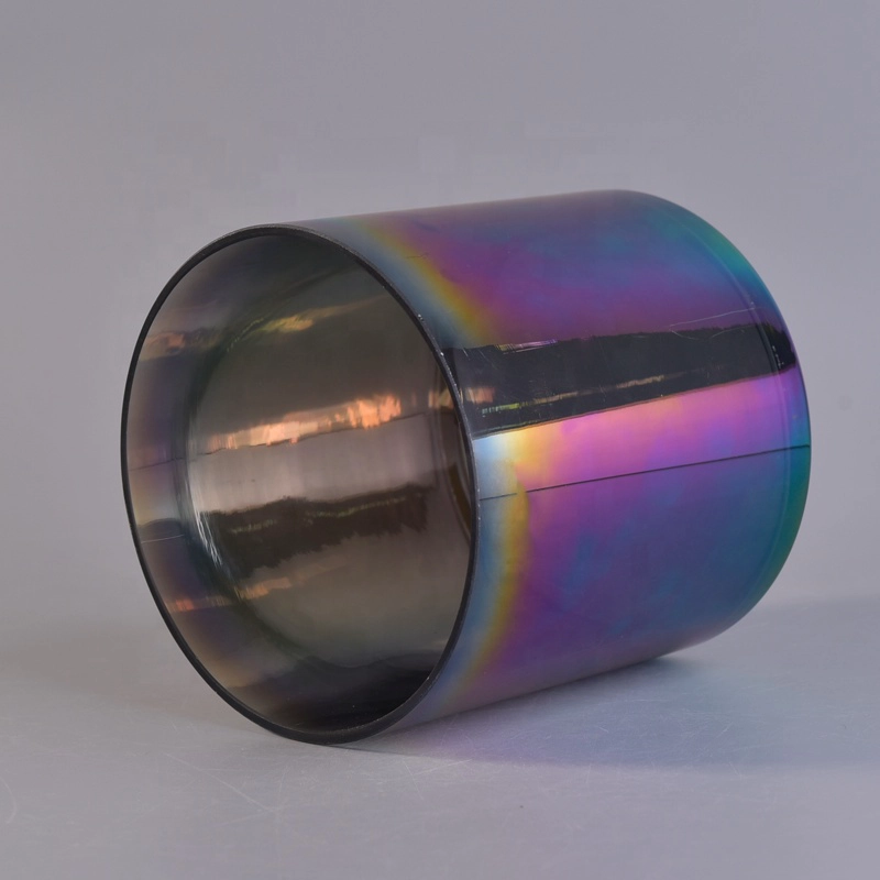 Wholesales 6oz 8oz 10oz luxury iridescent custom glass candle holders