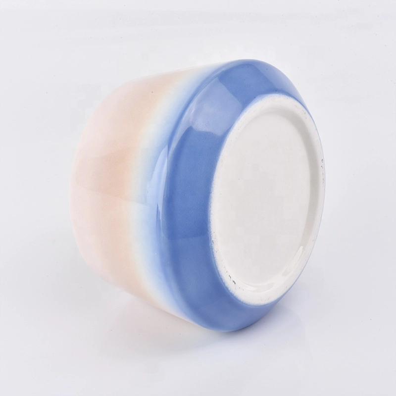 Luxury candle container ceramic iridescent candle vessel in bulk