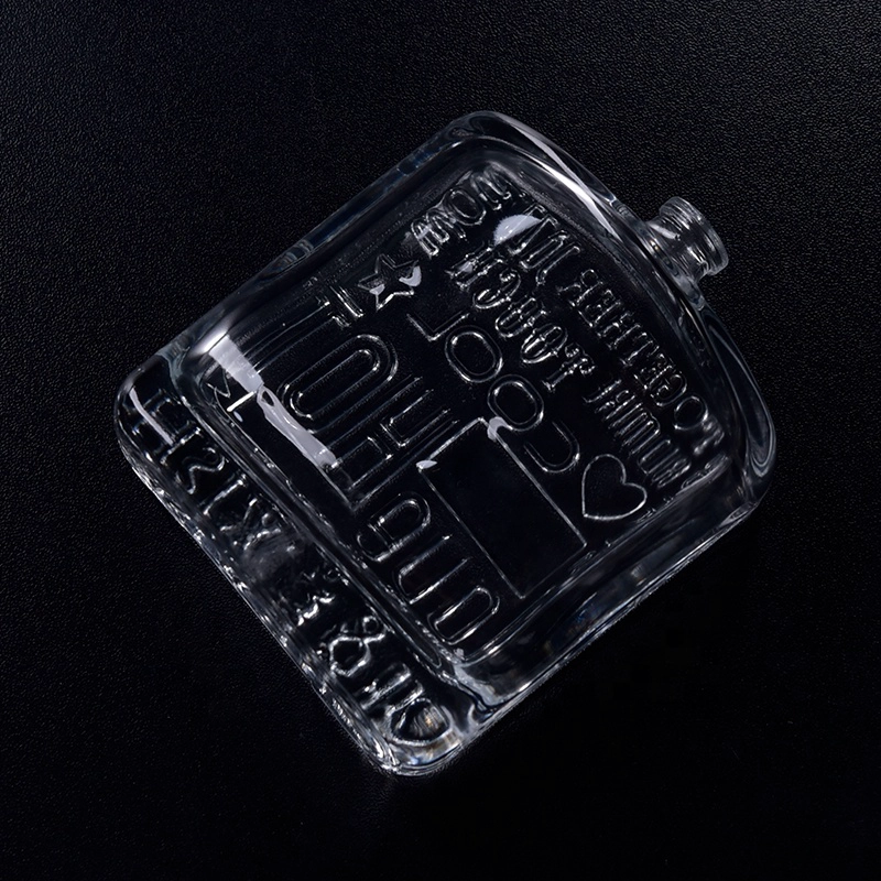 Clear eco-friendly custom logo glass container double wall oil perfume bottle factory