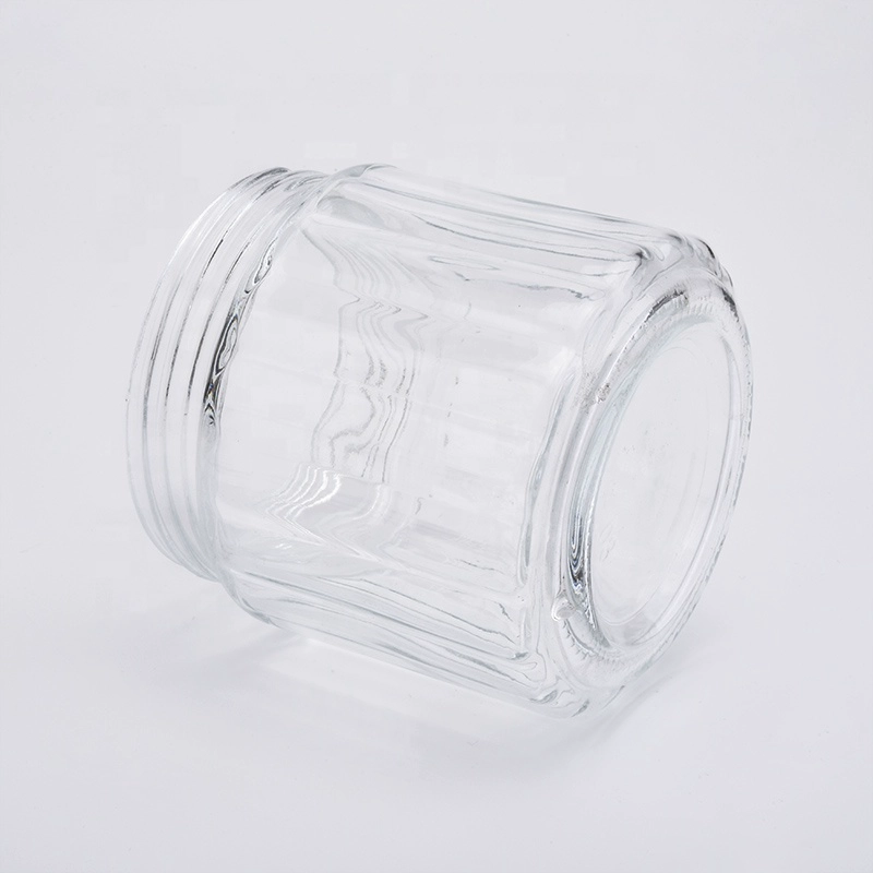 Cylinder striped crystal candle container tealight glass candles holder wedding decoration wholesales