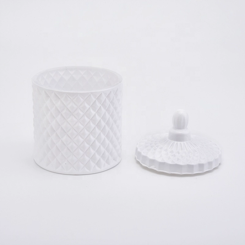 Vintage white candle bottle votive glass candle jars supplier