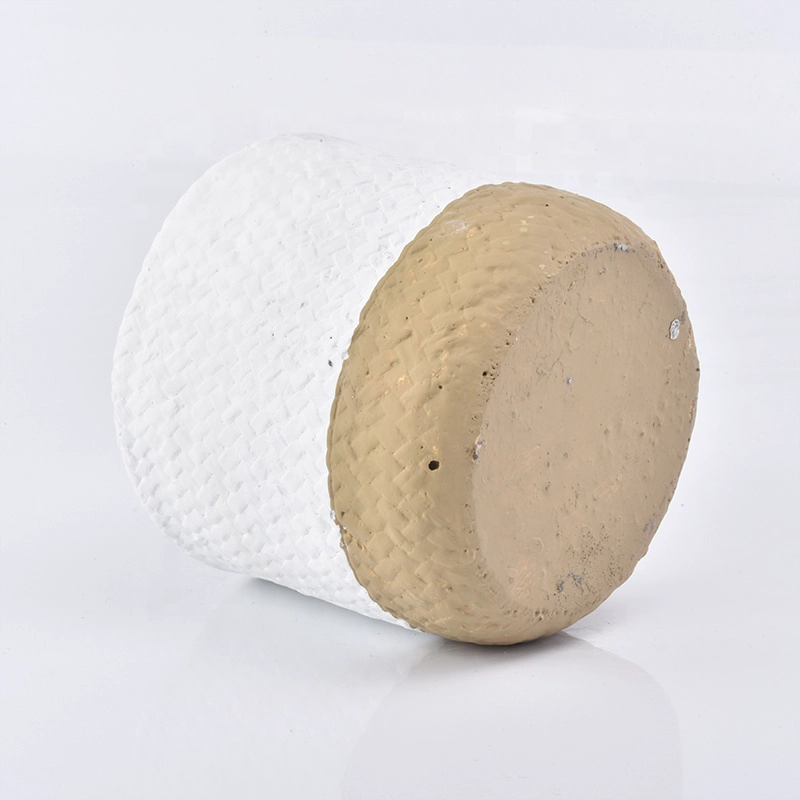 Gold candle jars customized concrete candle vessel in bulk